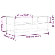 Vidaxl Konferenční stolek dub sonoma 100 x 51 x 40 cm kompozitní dřevo