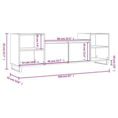 Vidaxl TV skříňka bílá s vysokým leskem 160x35x55 cm kompozitní dřevo