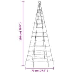 Vidaxl Vánoční stromek na stožár 200 modrých LED diod 180 cm