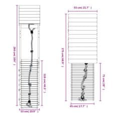 Vidaxl Hrací věž s lezeckou stěnou impregnované borové dřevo