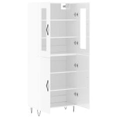 Vidaxl Skříň highboard lesklá bílá 69,5 x 34 x 180 cm kompozitní dřevo