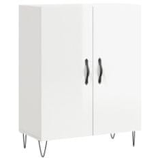 Vidaxl Skříň highboard lesklá bílá 69,5 x 34 x 180 cm kompozitní dřevo