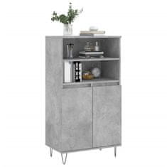 Greatstore Skříň highboard betonově šedá 60 x 36 x 110 cm kompozitní dřevo