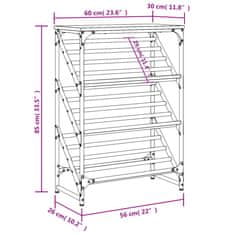 Greatstore Botník černý 60 x 30 x 85 cm kompozitní dřevo