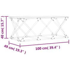 Greatstore Konferenční stolek kouřový dub 100x49x40 cm kompozitní dřevo