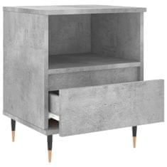 Greatstore Noční stolek betonově šedý 40 x 35 x 50 cm kompozitní dřevo