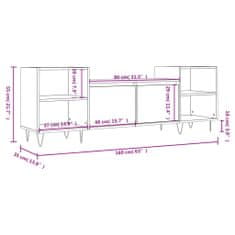 Vidaxl TV skříňka šedá sonoma 160x35x55 cm kompozitní dřevo