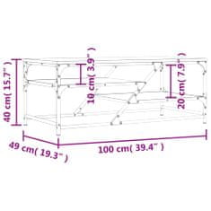 Vidaxl Konferenční stolek hnědý dub 100 x 49 x 40 cm kompozitní dřevo