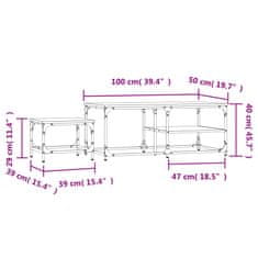 Vidaxl Hnízdové konferenční stolky 2 ks dub sonoma kompozitní dřevo