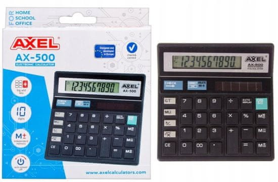 BTS Školní kancelářská kalkulačka černá Axel