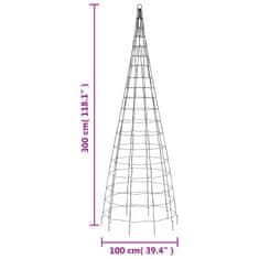 Vidaxl Vánoční stromek na stožár 550 teplých bílých LED diod 300 cm