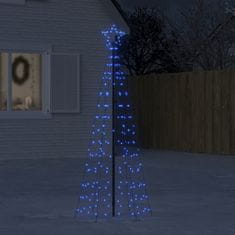 Vidaxl Vánoční stromek kužel s hroty 220 modrých LED 180 cm