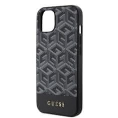 Guess  PU G Cube MagSafe Zadní Kryt pro iPhone 15 Black