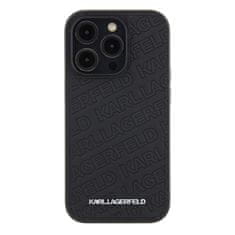 Karl Lagerfeld  PU Quilted Pattern Zadní Kryt pro iPhone 15 Pro Max Black