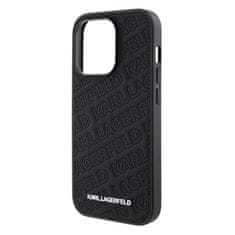 Karl Lagerfeld  PU Quilted Pattern Zadní Kryt pro iPhone 15 Pro Max Black