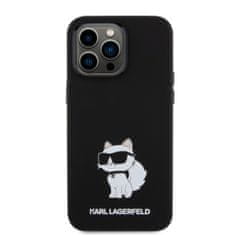 Karl Lagerfeld  Liquid Silicone Choupette NFT Zadní Kryt pro iPhone 15 Pro Max Black