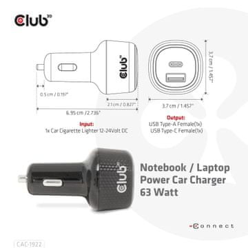 nabíječka nabíjecí adaptér do auta automobil Rhinotech Mini USB-C USB-A port 30 W černá RTACC324 notebook tablet mobilní telefon