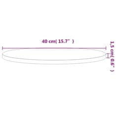 Vidaxl Stolní deska Ø 40 x 1,5 cm kulatá masivní bukové dřevo