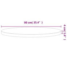 Vidaxl Stolní deska Ø 90 x 4 cm kulatá masivní bukové dřevo