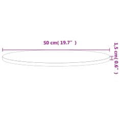 Vidaxl Stolní deska Ø 50 x 1,5 cm kulatá masivní bukové dřevo