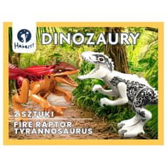 HABARRI Stavebnice dinosaurus - plastová figurka Fire Rapto, Tyranozaur