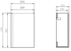 CERSANIT Moduo skříňka umyvadlová 40 šedá S929-013 - Cersanit