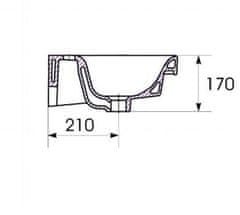 CERSANIT Moduo umyvadlo nábytkové 60x38 box K116-010 - Cersanit