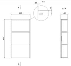 CERSANIT Larga modul skříňka horní otevřená modrá 40 S932-085 - Cersanit