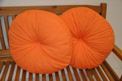 AXIN Polštář kulatý velký oranžový set 2 kusy