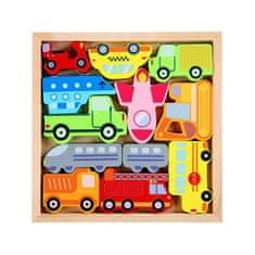 HABARRI Puzzle jigsaw din lemn Vehicule