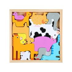 HABARRI Puzzle jigsaw din lemn Animale de fermă