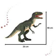 WOWO RC Velociraptor Dálkově Ovládaný Dinosaurus s Realistickými Zvuky
