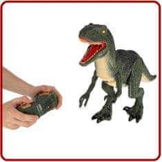 WOWO RC Velociraptor Dálkově Ovládaný Dinosaurus s Realistickými Zvuky