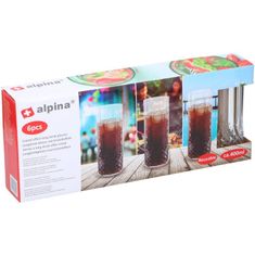 Alpina Sklenice na alko i nealko LONG DRINK sada 6 ks 400 ml