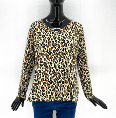 Lehký dámský svetr -leopardí vzor XS