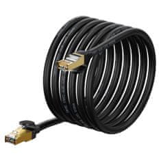 shumee Rychlý síťový propojovací kabel RJ45 10Gbps Cat 7 Speed Seven 5m černý