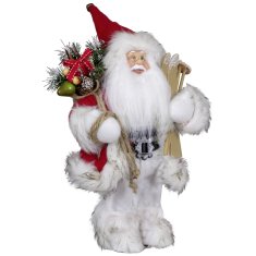 Dům Vánoc Santa s lyžemi 30 cm