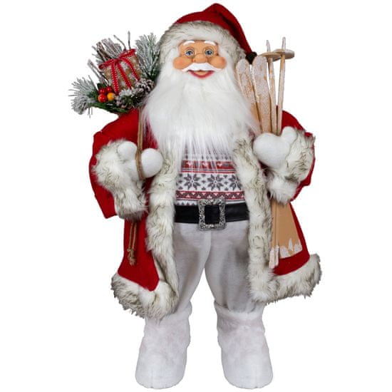 Dům Vánoc Santa s lyžemi 80 cm