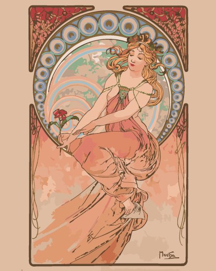 ZUTY Malování podle čísel - MALÍŘSTVÍ (ALFONS MUCHA)