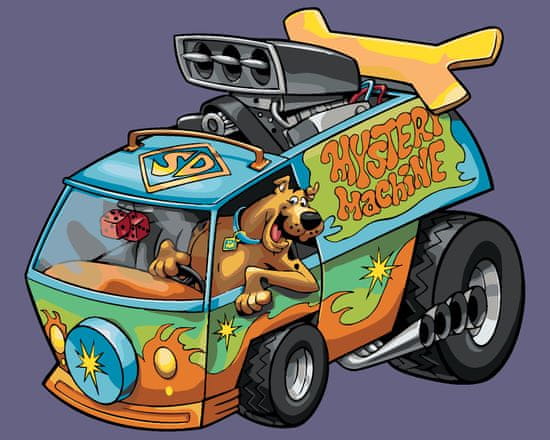 ZUTY Malování podle čísel - SCOOBY A DODÁVKA MYSTERY MACHINE (SCOOBY DOO)