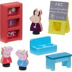 Peppa Pig Peppa Pig dřevěná škola s figurkami a příslušenstvím.