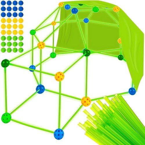 Kruzzel 22613 Dětská stavebnice - Postav si svoji pevnost fluorescentní 100 dílů