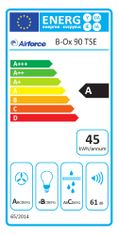 Airforce spotřebiče B-OX TSE 90 BK komínová digestoř