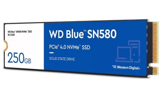 WD SSD Blue SN580 250GB / S250G3B0E / NVMe M.2 PCIe Gen4 / Interní / M.2 2280