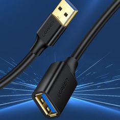 Ugreen Ugreen prodlužovací kabel USB 3.0 (samice) - adaptér USB 3.0 (samec) - 1m - Černá KP28601