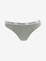 Calvin Klein Sada tří dámských tang v růžové a šedé barvě Calvin Klein Underwear XL
