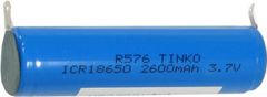 HADEX Nabíjecí článek Li-Ion ICR18650 3,7V/2600mAh TINKO, páskové vývody