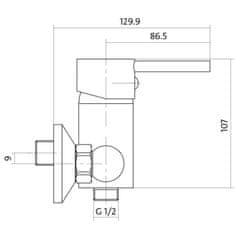 CERSANIT SIMI sprchová baterie chrom S951-025 - Cersanit