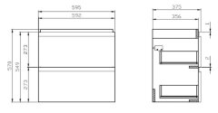 CERSANIT Moduo skříňka umyvadlová slim 60 bílá S929-004 - Cersanit