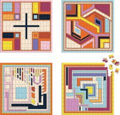 Galison Čtvercové puzzle Frank Lloyd Wright: Textilní bloky 4x200 dílků